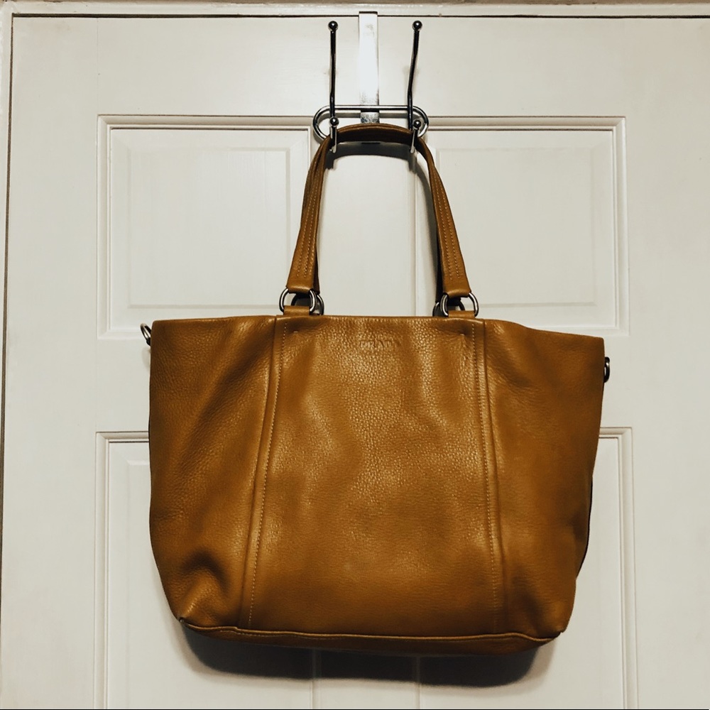 Tan Prada Leather Satchel